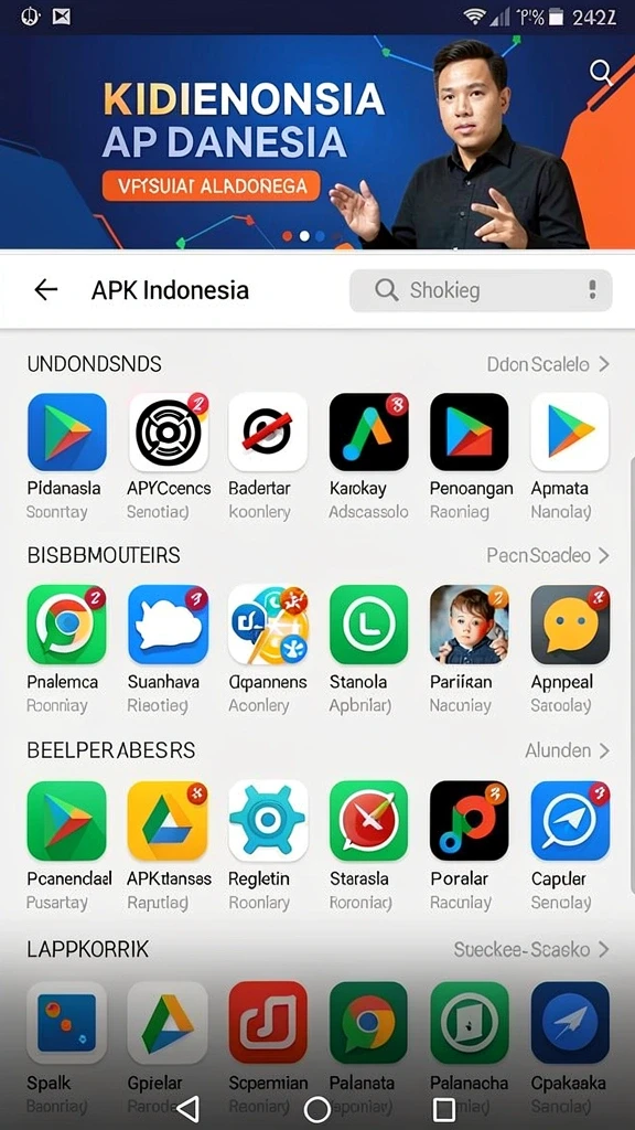 Tampilan antarmuka utama game yang menarik.
