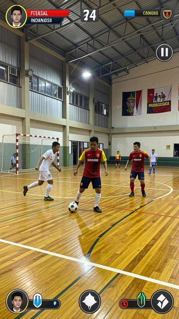 Tangkapan layar mempertunjukkan salah satu level menantang dalam game.