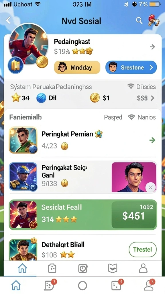 Tampilan antarmuka pengguna yang menarik dan intuitif.