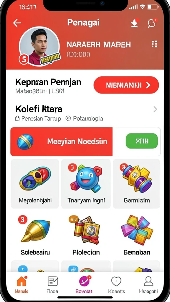 Screenshot memperlihatkan kustomisasi karakter yang beragam.