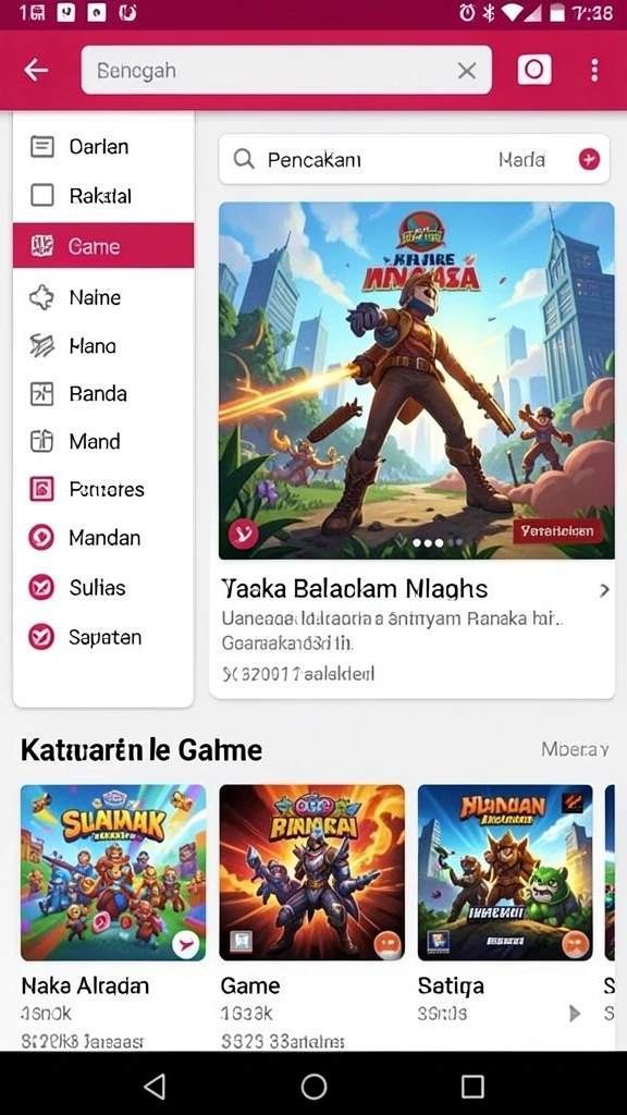 Tampilan utama GACORFUN dengan menu navigasi yang mudah.
