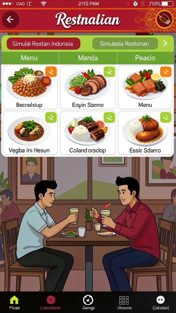 Screenshot pertarungan epik melawan monster.