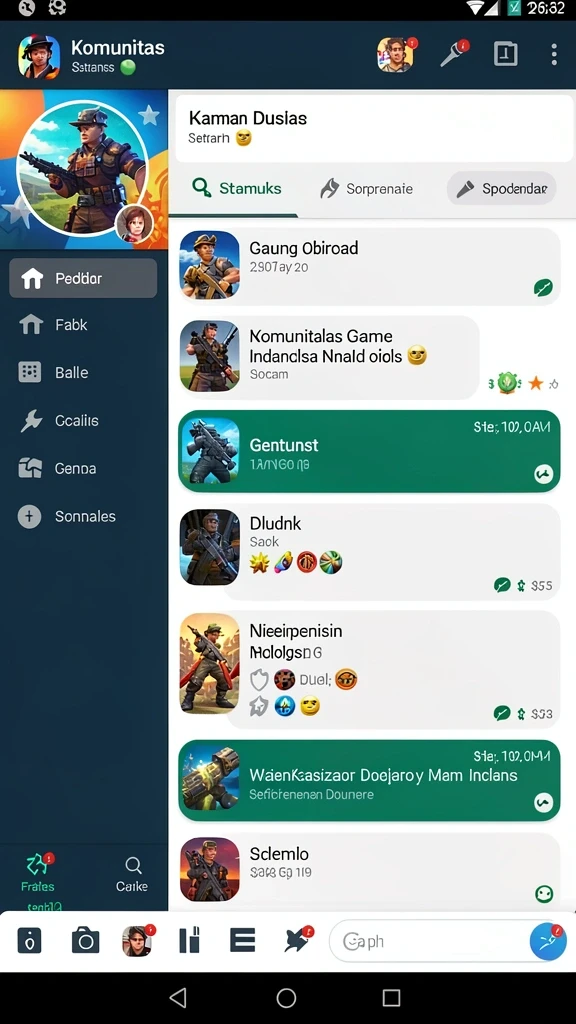 Pengguna dapat berinteraksi dengan pemain lain secara real-time.
