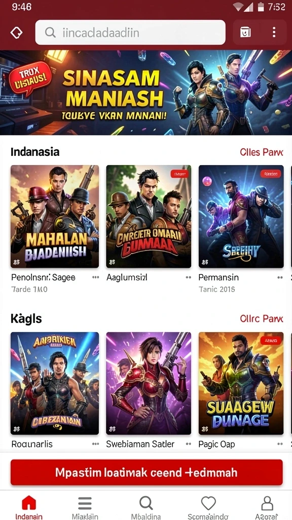 Tampilan grafis yang menarik dan penuh warna.