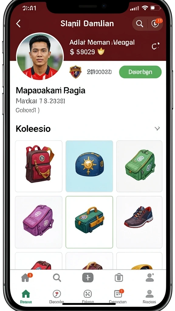 Tampilan antarmuka yang user-friendly dan modern.