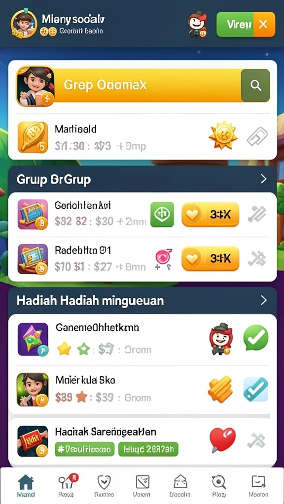 Fitur interaktif yang membuat permainan lebih menarik.