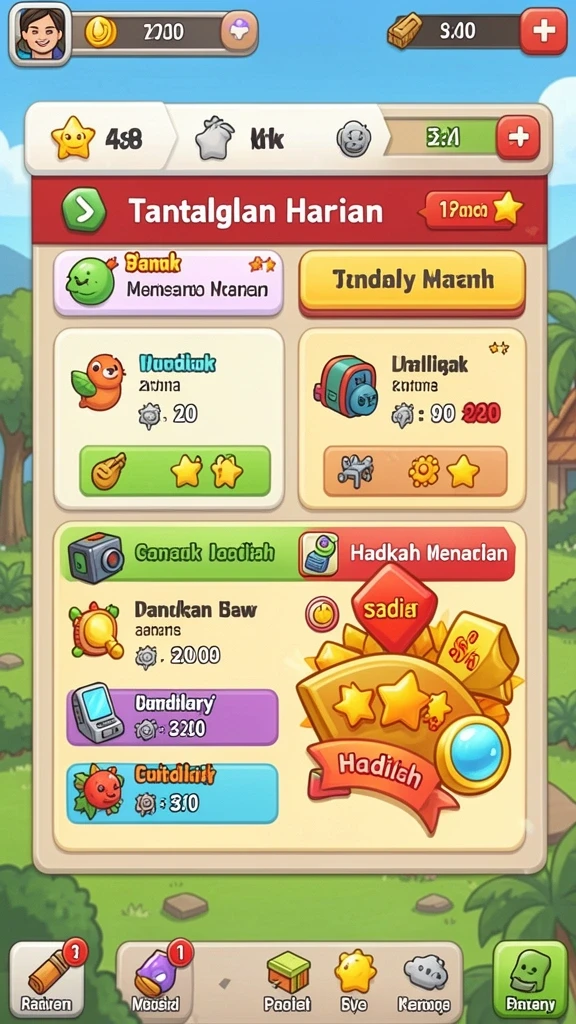 Tantangan menarik yang membuat permainan semakin seru.