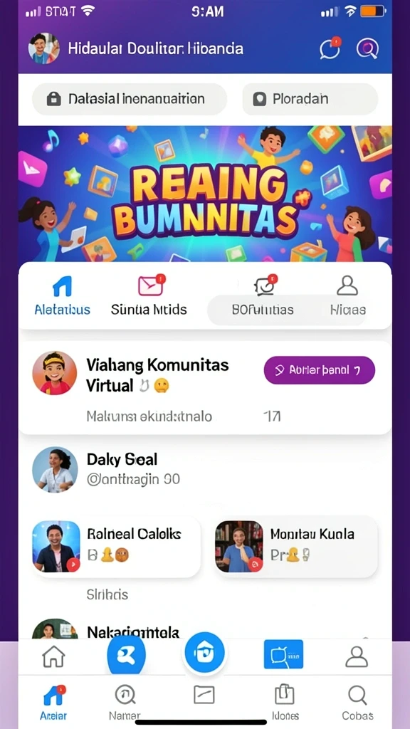 Fitur turnamen yang menambah keseruan bermain.