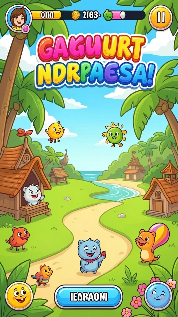 Screenshot permainan dengan tema petualangan yang menarik.