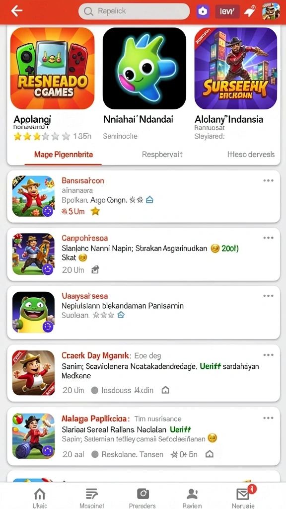 Screenshot menggambarkan antarmuka utama yang menarik.