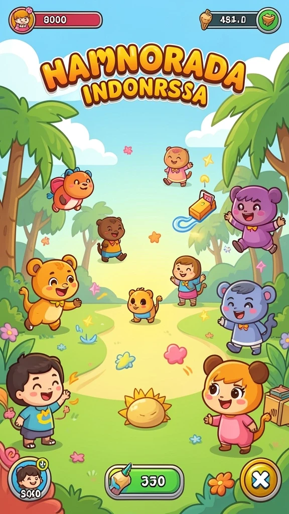 Tampilan karakter dengan desain menarik dalam game.