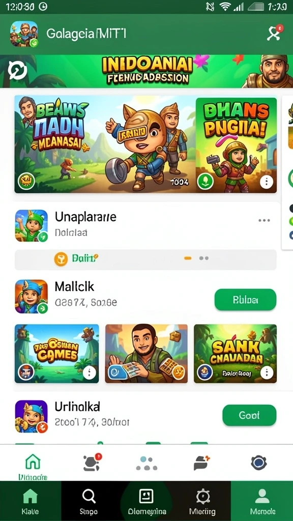 Berbagai pilihan tema permainan yang beragam.