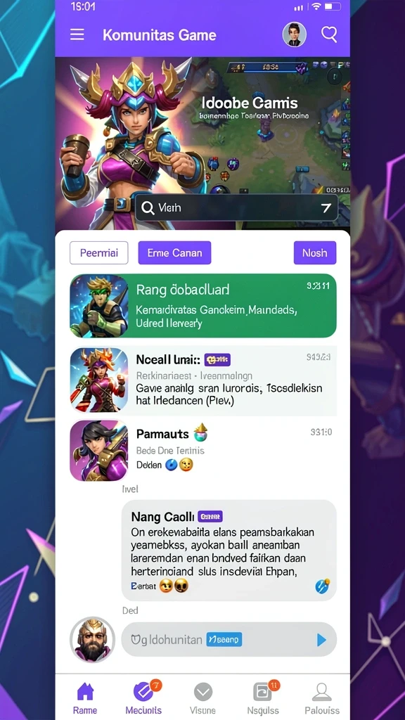 Tampilan level pertama yang menarik dan penuh warna.