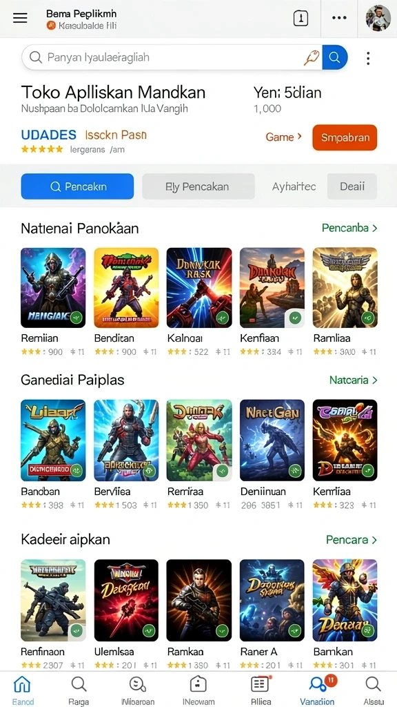 Karakter utama dalam aksinya menghadapi rintangan.
