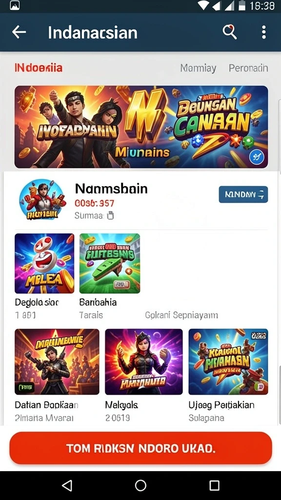 Screenshot menunjukkan tampilan utama game yang menarik.