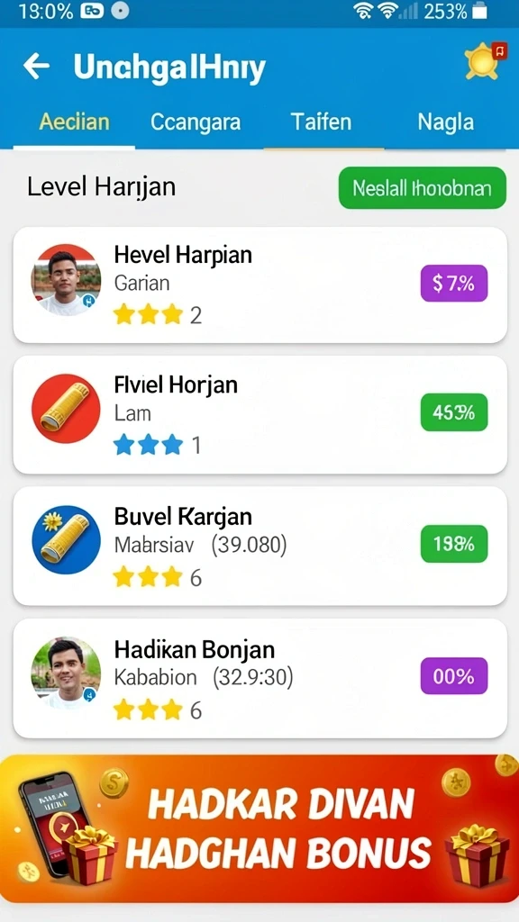 Fitur permainan yang beragam dan menantang.